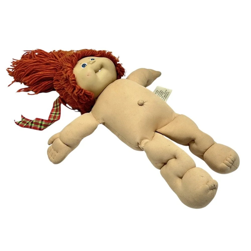 1978-1982 Cabbage Patch Kids Doll Girl Orange Hair Blue Eyes Soft Body Pink Sig